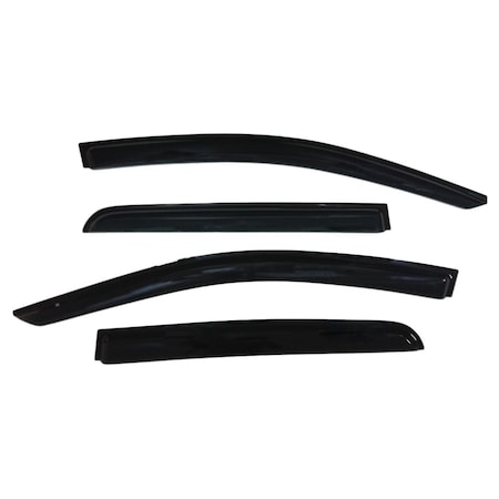 Trailfx RAINGUARDS Low Profile TapeOn Smoke Acrylic Set of 4 4810H